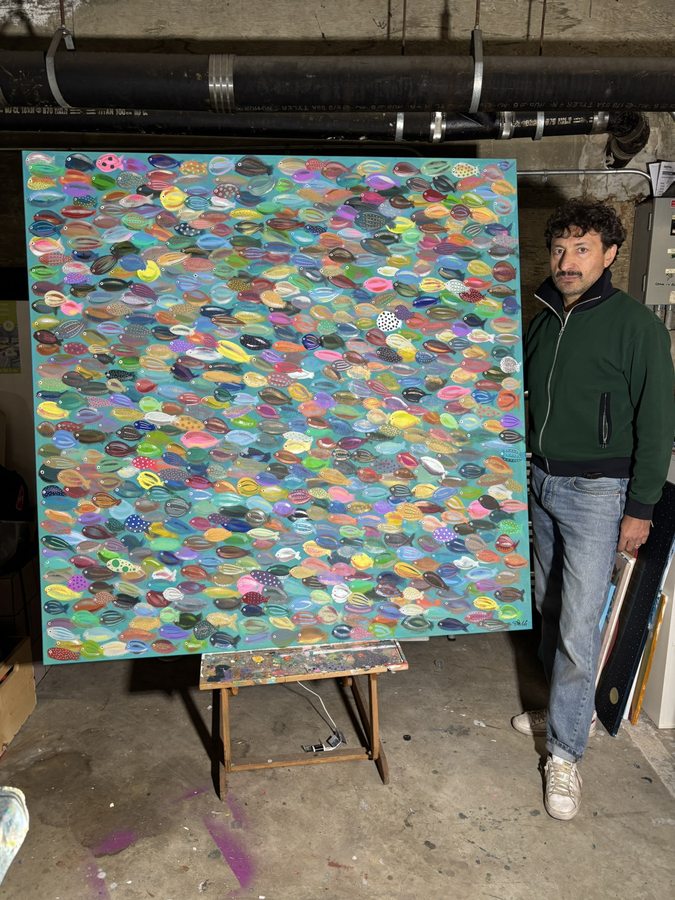 With the Symphony of Emoceans — 60×60 inch
